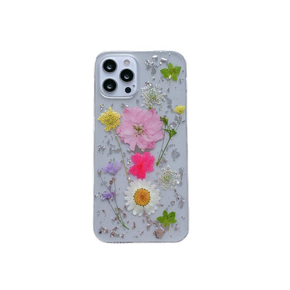 Silver Foil Dried Flowers For Mobile Phone Cases Epoxy Transparent